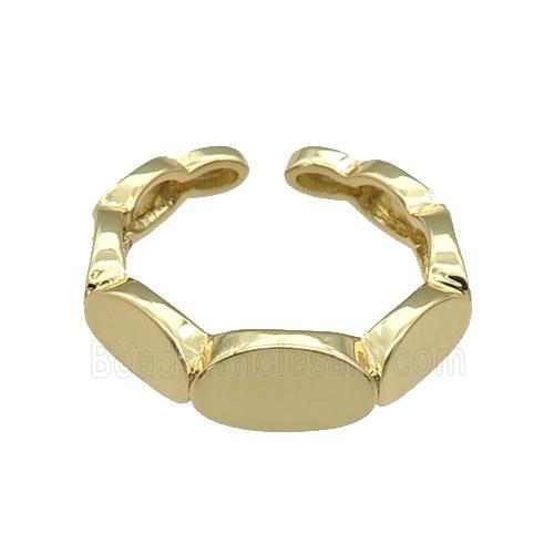 copper Ring, gold plated