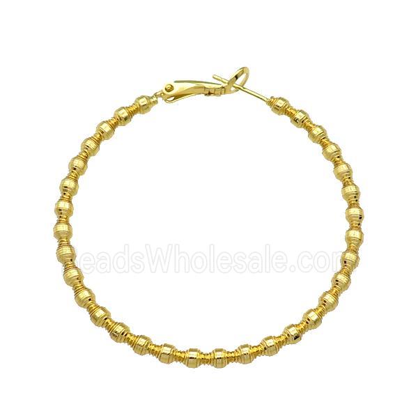 copper Hoop Earring, gold plated