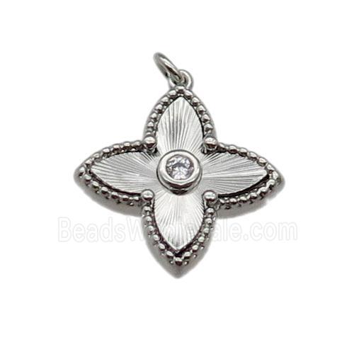 copper star pendant, platinum plated