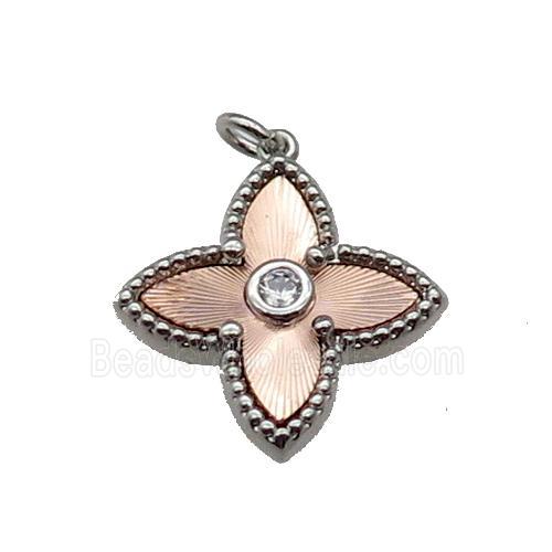 copper star pendant, rose gold