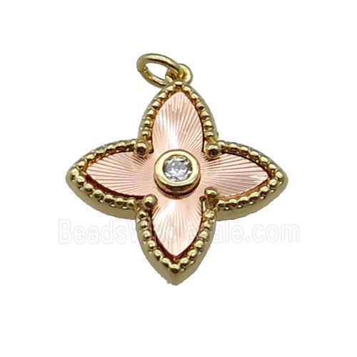 copper star pendant, rose gold