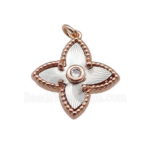 copper star pendant, platinum plated