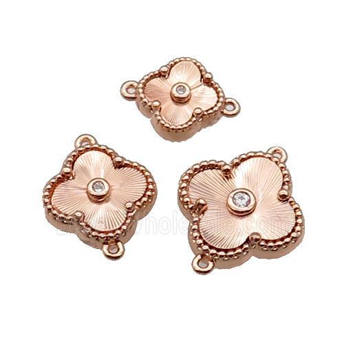 copper Clover connector, rose gold