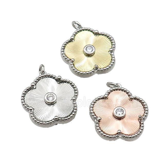 copper Flower pendant, mixed