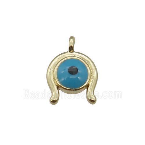 copper luckyeye pendant, gold plated