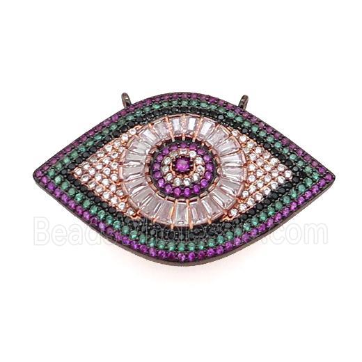 copper Eye pendant pave zircon, rose gold