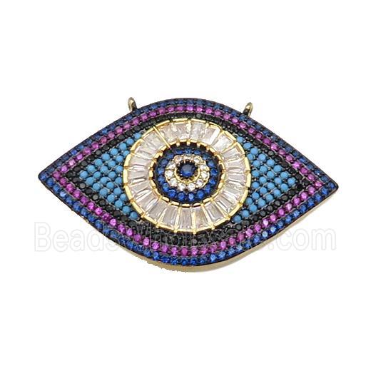 copper Eye pendant pave zircon, black plated