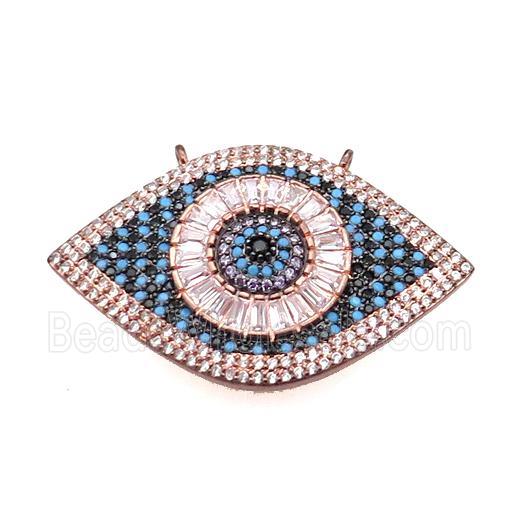copper Eye pendant pave zircon, rose gold
