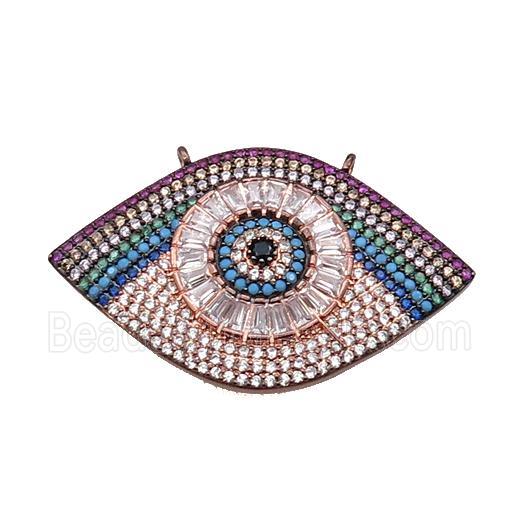 copper Eye pendant pave zircon, rose gold