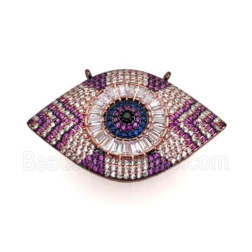 copper Eye pendant pave zircon, rose gold