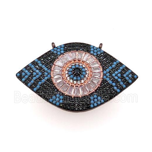 copper Eye pendant pave zircon, black gold
