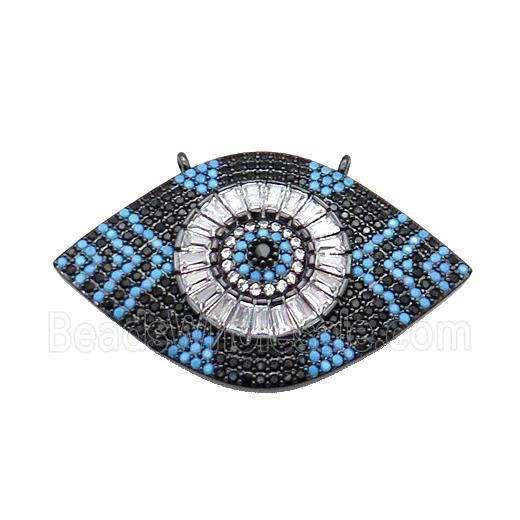 copper Eye pendant pave zircon, black plated