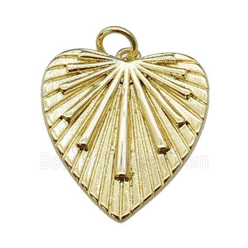 copper Heart pendant, gold plated