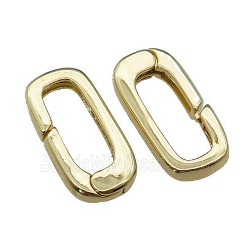 copper Carabiner Clasp, gold plated