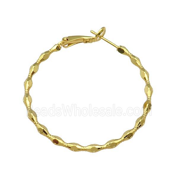 copper Hoop Earring gold plated