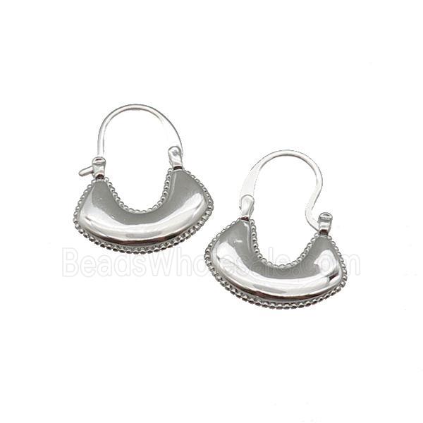 copper Hook Earring bag platinum plated