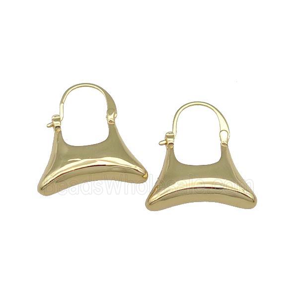 copper Hook Earring bag gold plated