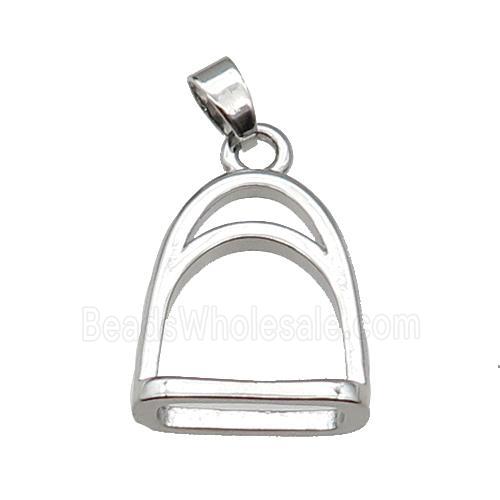 copper cage pendant platinum plated