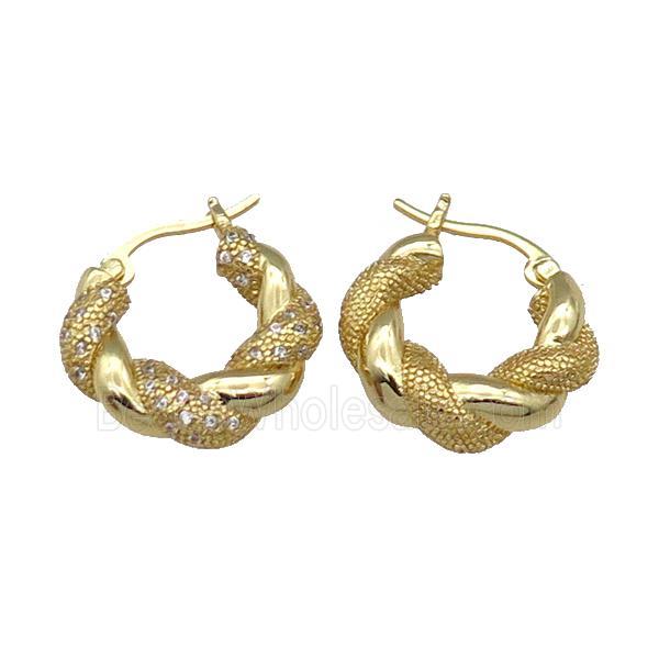 Copper Latchback Earring Gold Plated