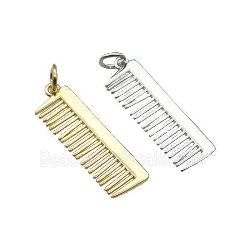 Copper Comb Charm Pendant Mixed