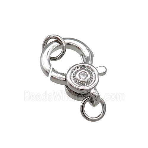 Copper Lobster Clasp Platinum Plated