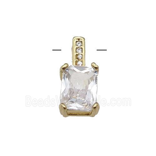 Copper Pendant Pave Crystal Gold Plated