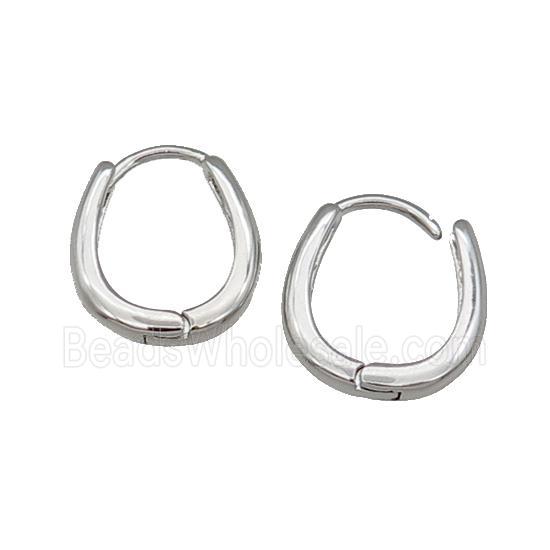 Copper Latchback Earring Platinum Plated