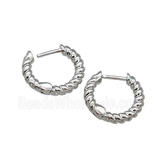 Copper Latchback Earring Platinum Plated