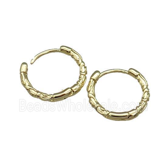 Copper Latchback Earring Gold Plated