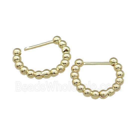 Copper Latchback Earring Gold Plated