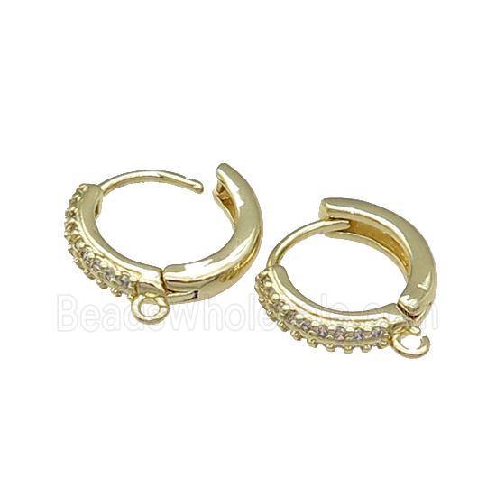 Copper Latchback Earring Accessories With Loop Gold Plated