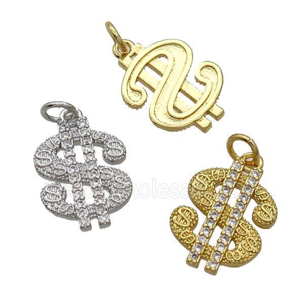 Copper Dallor Symbols Pendant Pave Zircon Mixed