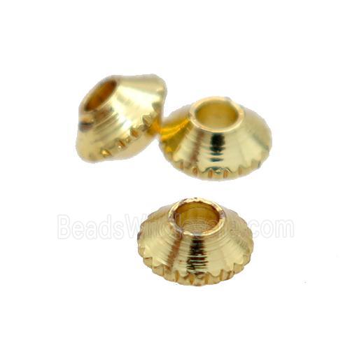 Copper Bicone Spacer Beads 18K Gold Plated