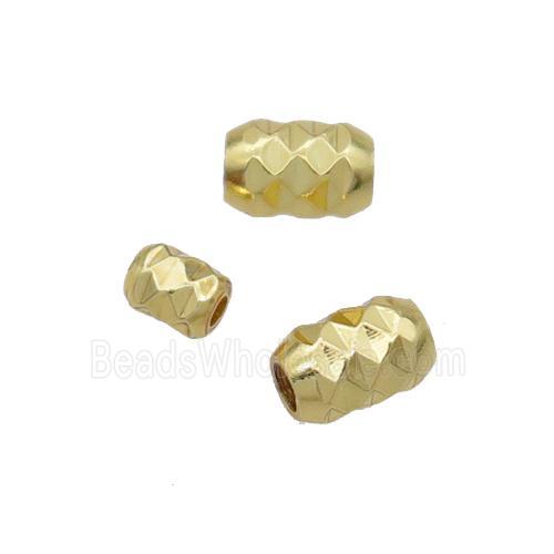 Copper Tube Beads 18K Gold Plated