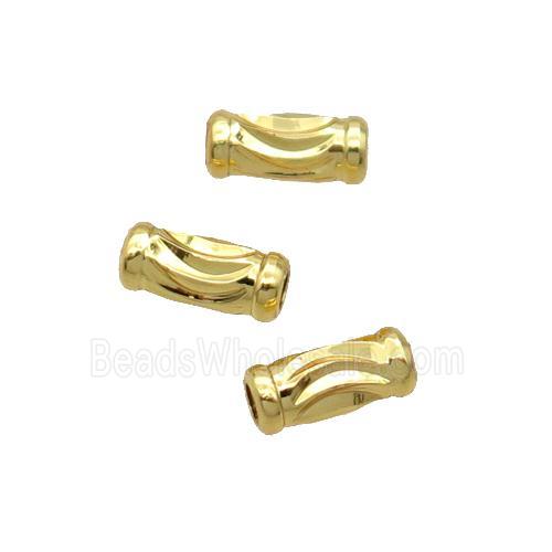 Copper Tube Beads 18K Gold Plated