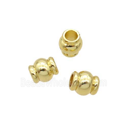 Copper Tube Beads 18K Gold Plated