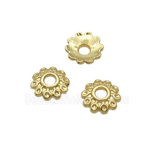 Alloy Bead Caps 18K Gold Plated