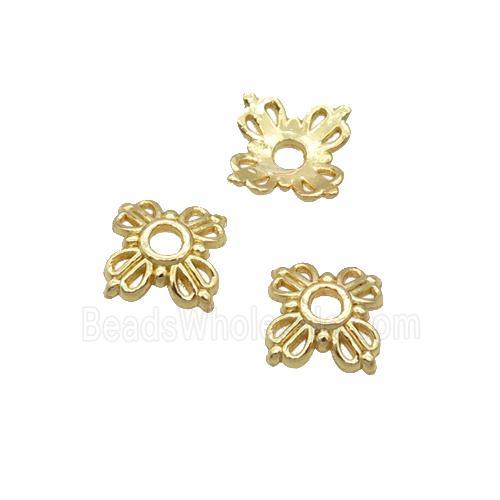 Alloy Bead Caps 18K Gold Plated