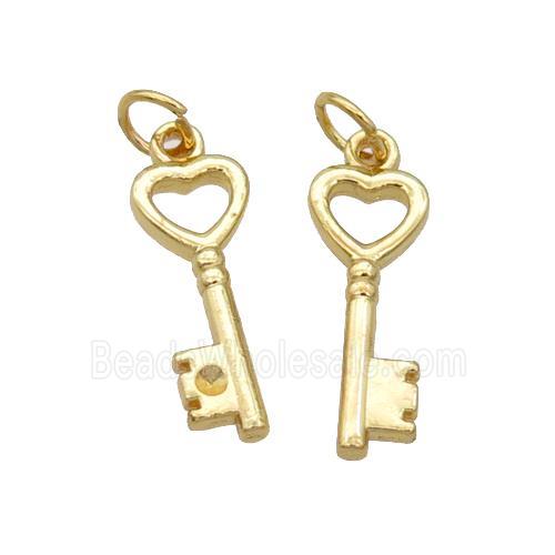 Alloy Key Pendant 18K Gold Plated