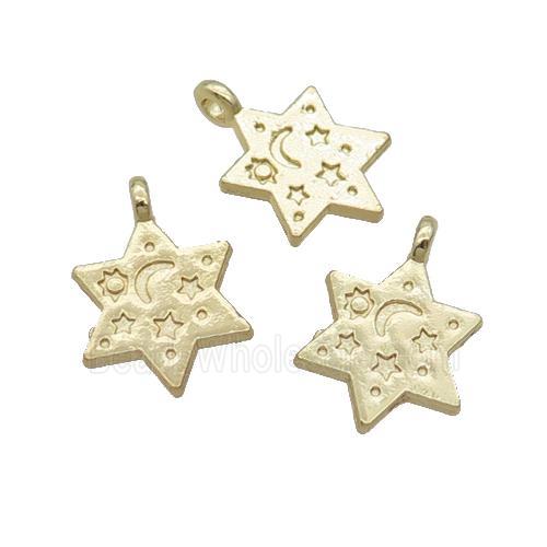 Alloy Star Pendant 18K Gold Plated