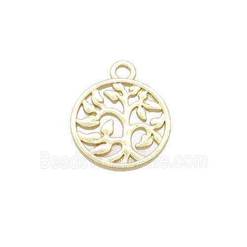 Alloy Tree Of Life Pendant 18K Gold Plated