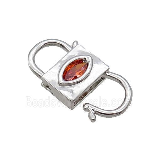 Copper Clasp Pave Zircon Unfade Platinum Plated