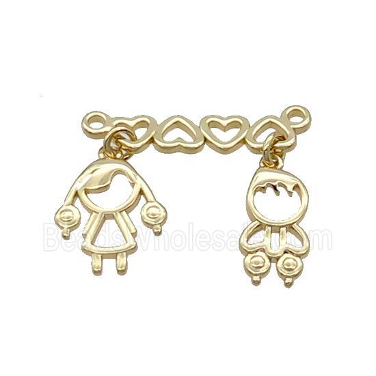 Copper Kids Pendant Heart Gold Plated