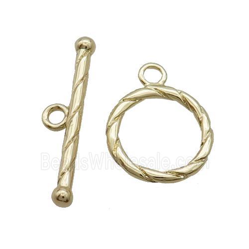 Copper Toggle Clasp Gold Plated