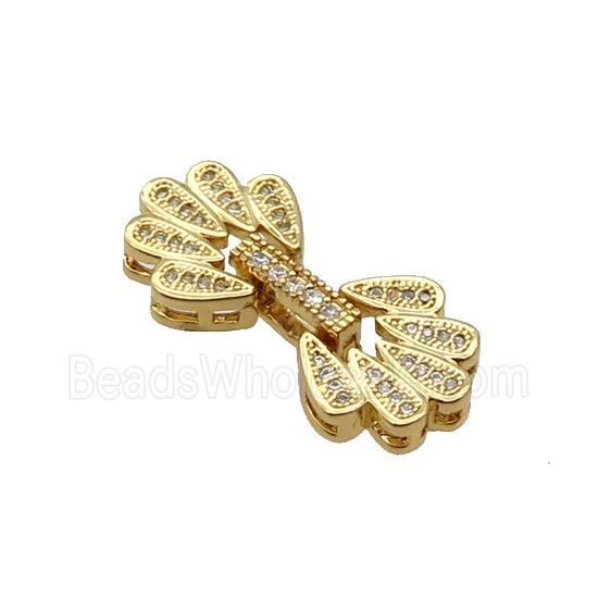 Copper Clasp Pave Zircon Gold Plated