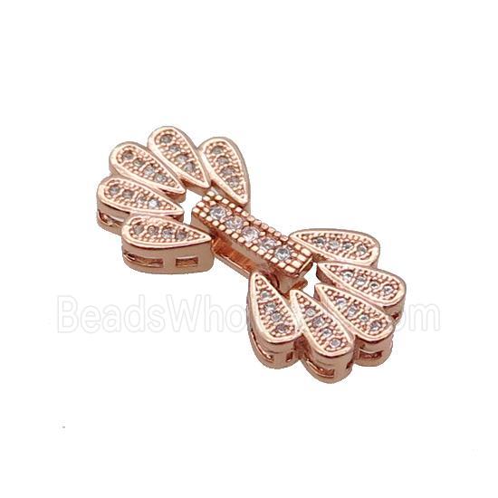 Copper Clasp Pave Zircon Rose Gold
