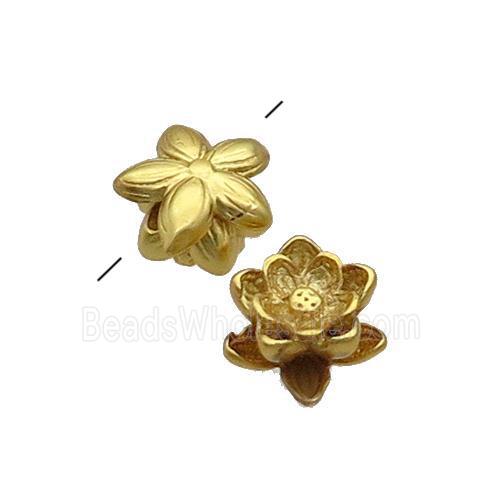 Copper Lotus Beads Flower Duck Gold Plated