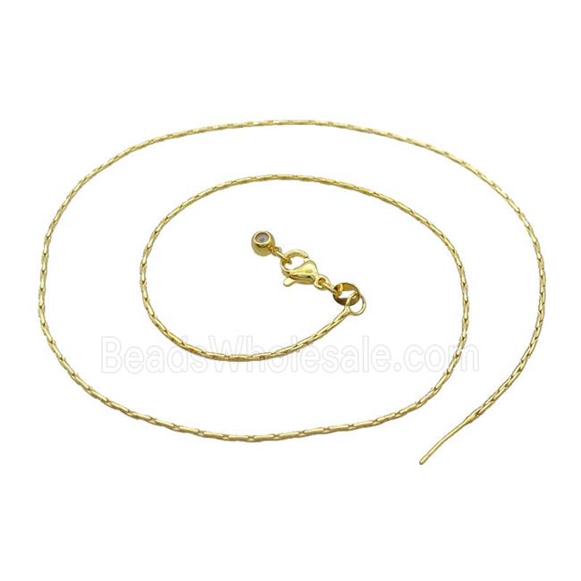 Copper Necklace Chain Gold Plated