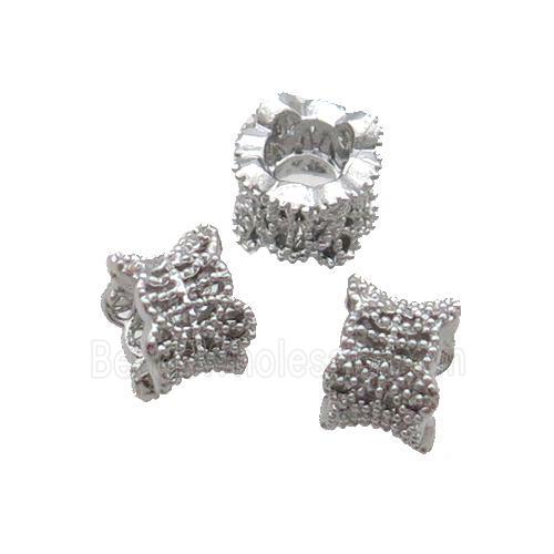 Copper Beads Tube Platinum Plated
