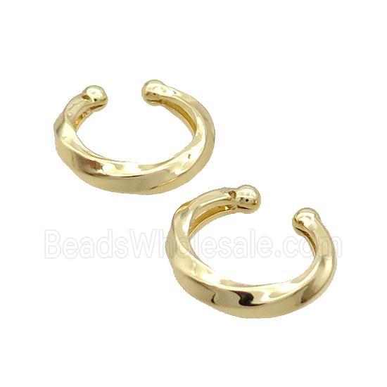 Copper Clip Earring Gold Plated